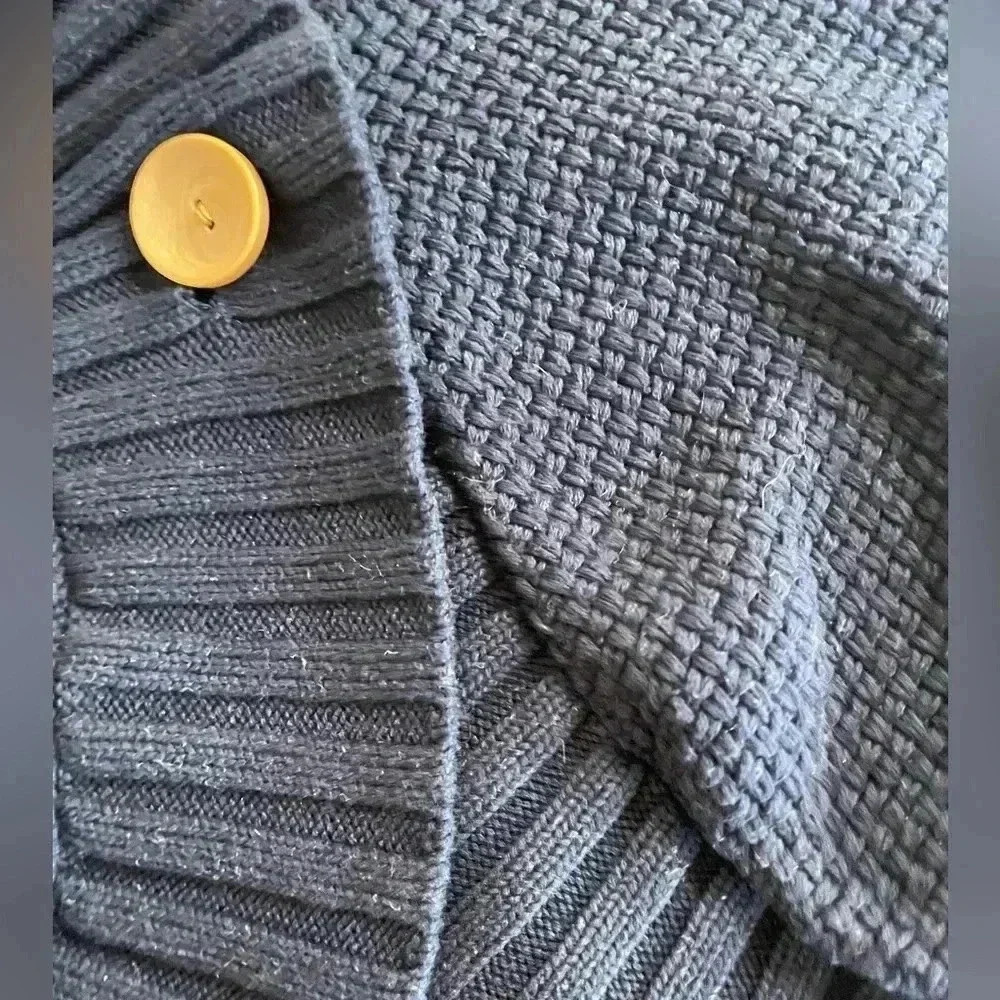 Tommy Hilfiger Navy Blue Knit Cardigan Sweater - Women’s XL - Picture 4 of 12